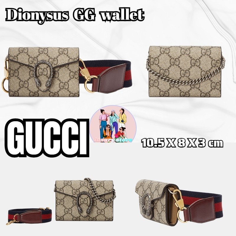 ♞,♘,♙กุชชี่ Gucci Dionysus GG series สายสะพายไหล่/กระเป๋าผู้หญิง/กระเป๋าเงินเหรียญ/กระเป๋าหูฟัง