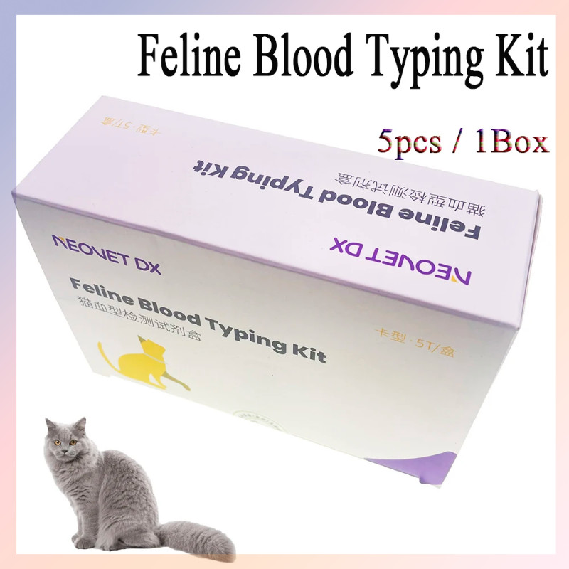 ♞Professional Feline Pet Cat Blood Typing Rapid Test Kit Card Hemolysis Anemia Also Can Detection 5