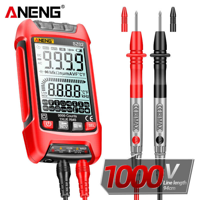ANENG SZ02สมาร์ทมัลติมิเตอร์แบบดิจิทัลช่วงอัตโนมัติ9999น