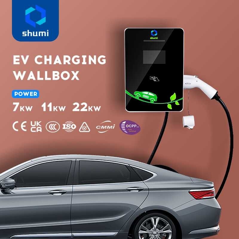 22kw (จัดส่งที่รวดเร็ว） 11kw EV Charger 32A 16A สถานีชาร์จไฟ EV 3 เฟสติดผนังสถานีชาร์จ
