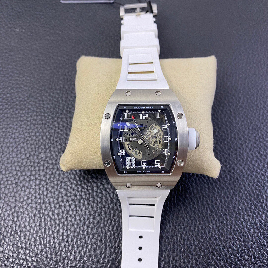 Richard_mill RM010 Swiss สายนาฬิกาข้อมือยาง นําเข้า กระจกแซฟไฟร์อัตโนมัติ