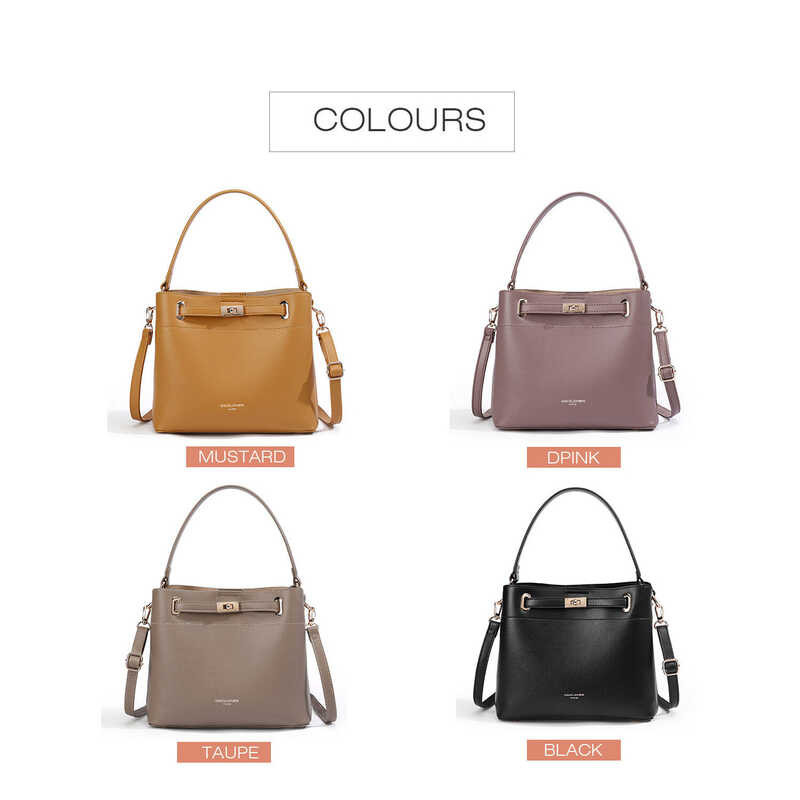 ❤ David Jones Paris Women Tote Crossbody Pu Leather Female Handbag Lady Shoulder Bag