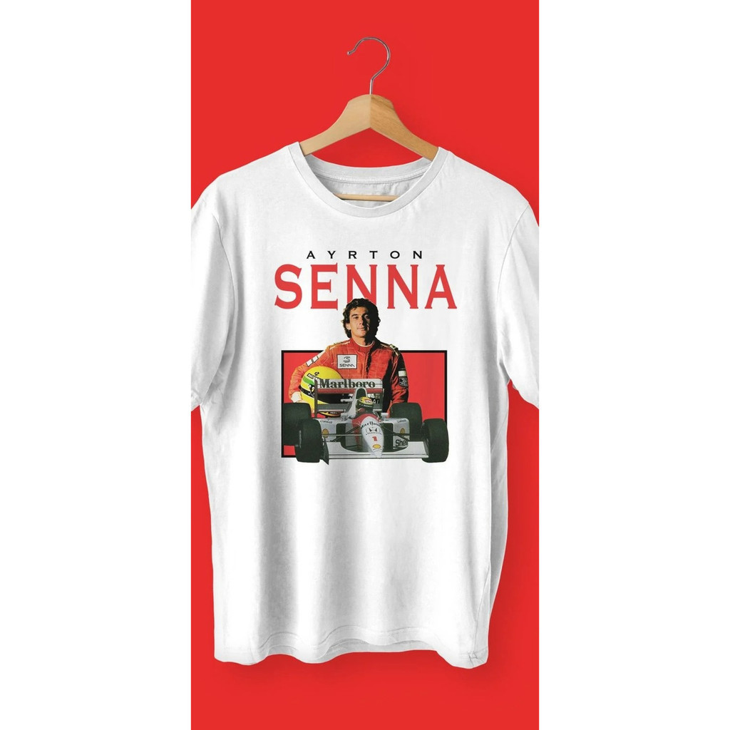 2024 ใหม่ Arriavl Vintage Brazilian Senna F1 Legend ฤดูร้อนเสื้อยืดเดียวกันแขนสั้นด้านบนขนาดใหญ่ Tee สําหรับผู้ใหญ่/เด็กเสื้อสวมหัว