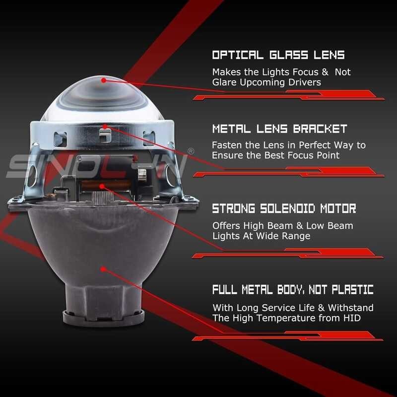 Sinolyn 3.0นิ้ว Koito Q5 H11 Bi-Xenon ไฟหน้า รถยนต์ HID ไฟ LED หลอดไฟโลห หลอดโลห