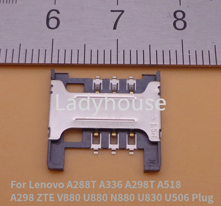 5-50pcs ซิมการ์ด Reader ถาดผู้ถือ Connector ซ็อกเก็ตสําหรับ Lenovo A288T A336 A298T A518 A298 ZTE V8