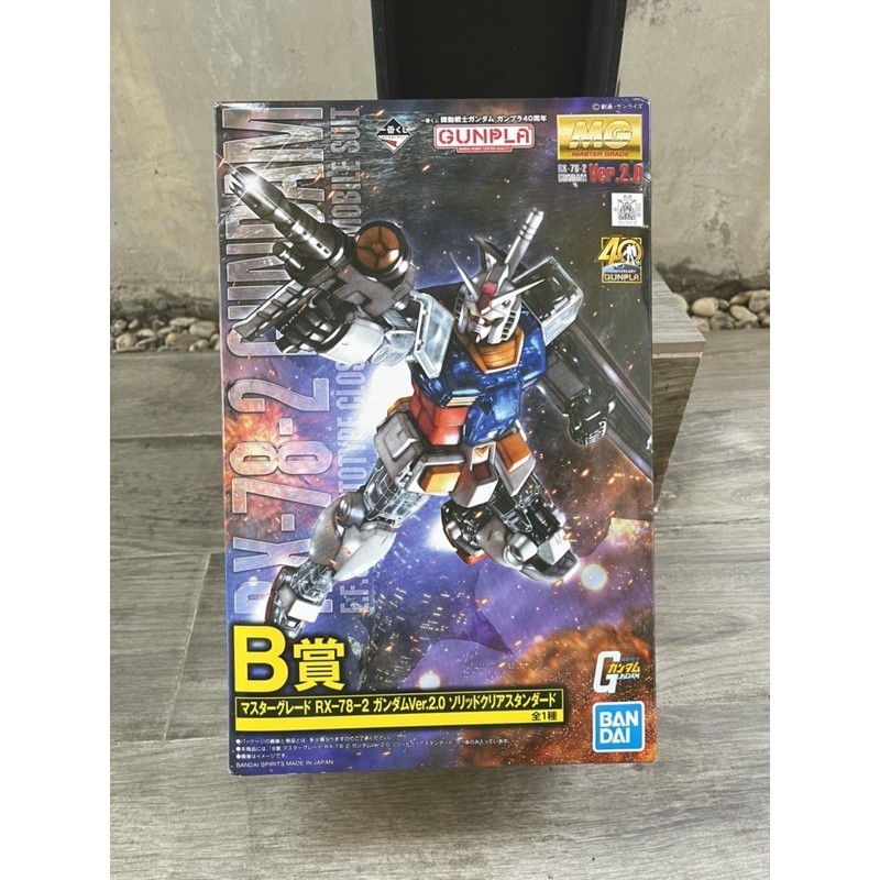 ♞โมเดลกันพลา MG RX-78-2 Gundam Ver. 2.0 [สีพิเศษ Solid Clear / Reverse] Ichiban Kuji : B Prize ตัวใ