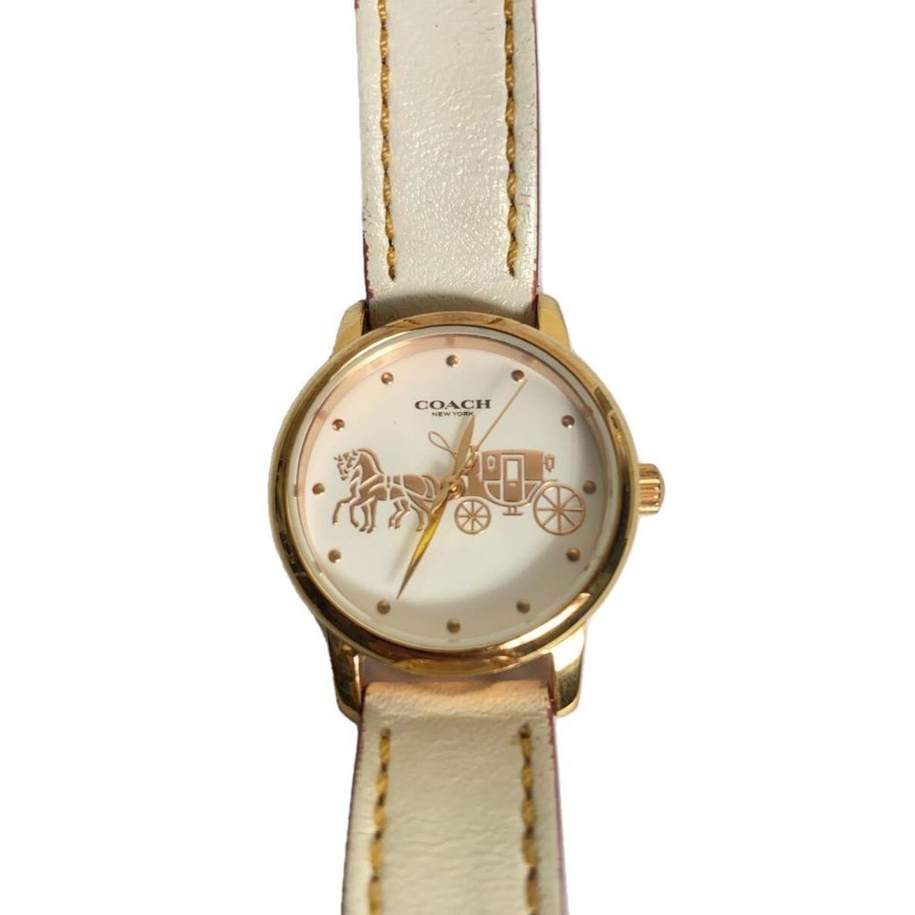 Coach WH wht A M O R Wrist Watch leather Women Direct from Japan Secondhand
