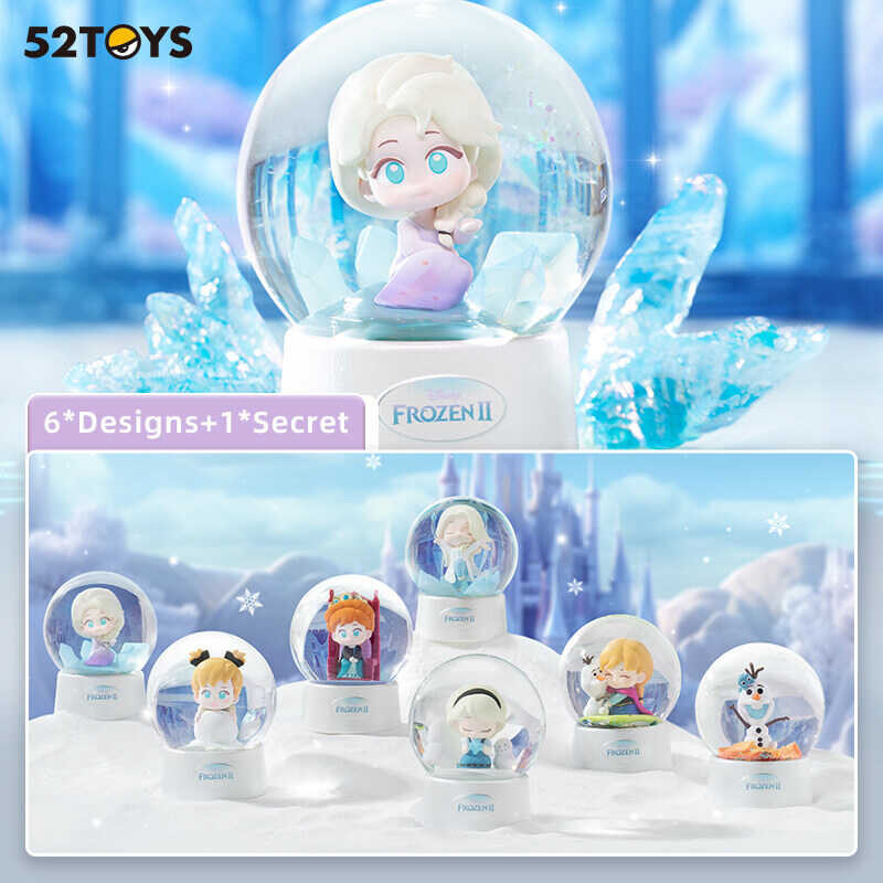 52Toys Frozen Series Crystal Ball Blind Box Figure Toy*random 3pcs