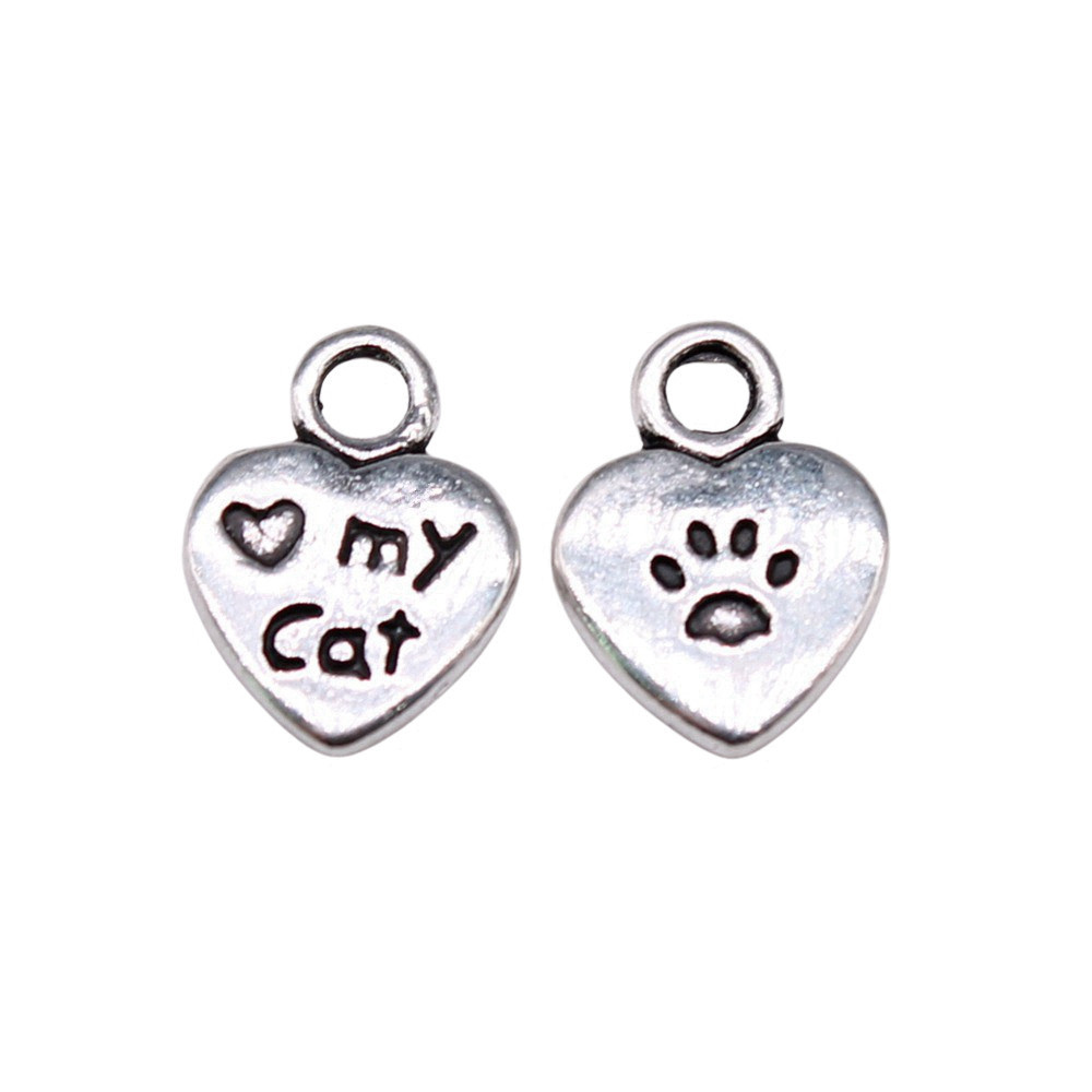 อุปกรณ์เสริมสําหรับเครื่องประดับ Love My Cat Paw พิมพ์ Charms Items อุปกรณ์เสริมสําหรับผู้หญิง 20 ชิ้น