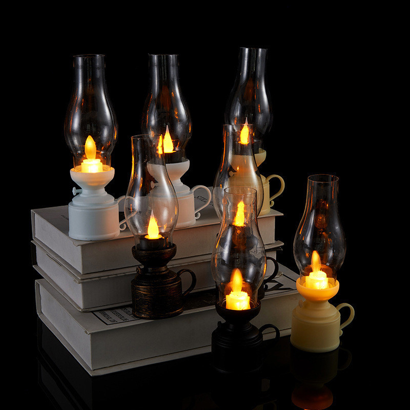 Electronic Christmas candles, Halloween decorations, LED oil craft wind lamps, gifts