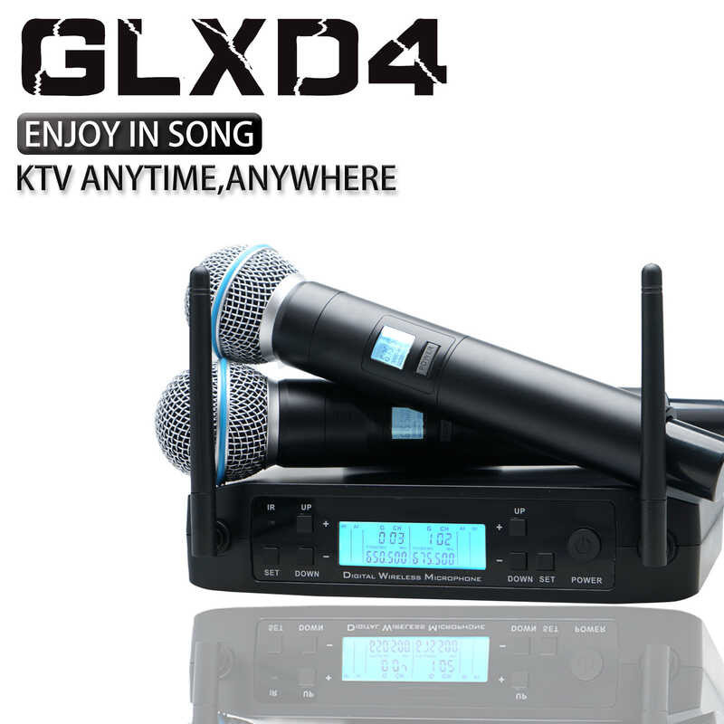 wireless microphone GLXD4 uhf dual handheld portable floating conference microp