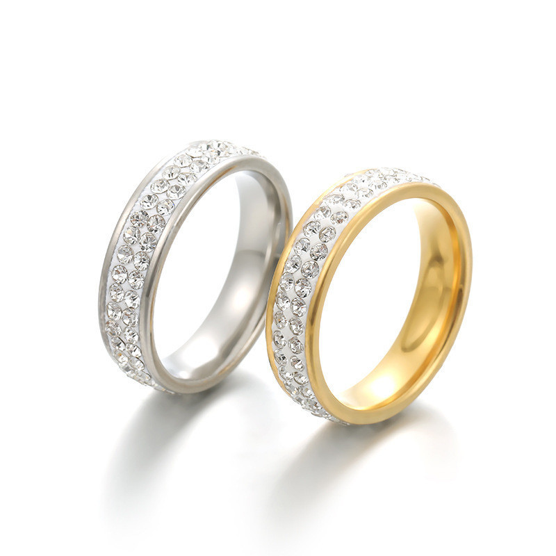 แหวนเพทายไทเทเนียมผู ้ ชายและผู ้ หญิงแฟชั ่ นบุคลิกภาพเท ่ ห ์ แหวน