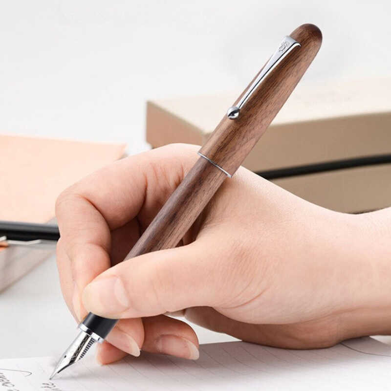 Fountain Bangqi Pen 0.7Mm Peach/Rosewood Wood Business Gifts Writing Office School
