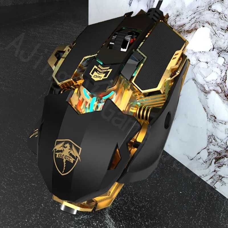 Wired r7m7 Professional Gaming 8 Button 6400DPI LED Optical USB Computer Game Silent Mouse Mause Fo