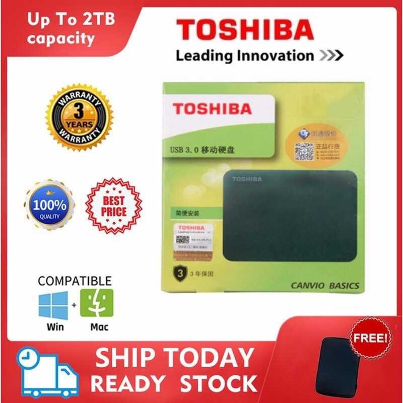 ฮาร์ดไดรฟ์ภายนอก Toshiba [พร้อมสต็อก] 1TB / 2TB Harddisk Canvio External