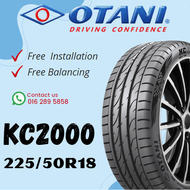 2255018 225 50 18 225/50R18 225-50-18 OTANI KC2000 รถ Tyre Tyre Tyre TYRE (ฟรี INSTALLATION)