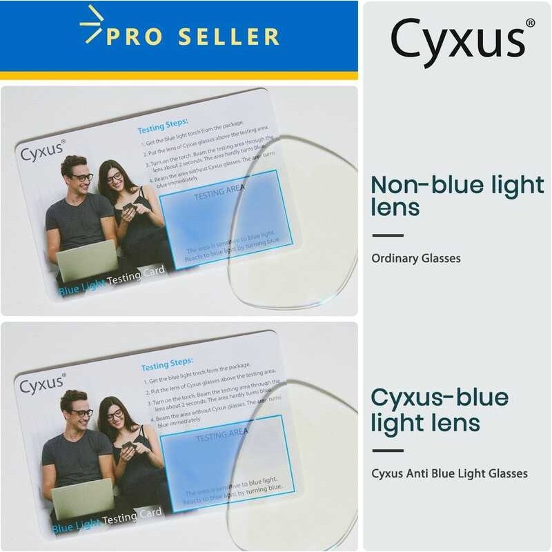 Blue Ray Cyxus Reading Computer Glasses Anti Radiation Filter UV Readers Clear Lens +1.0 +1.5 +2.0