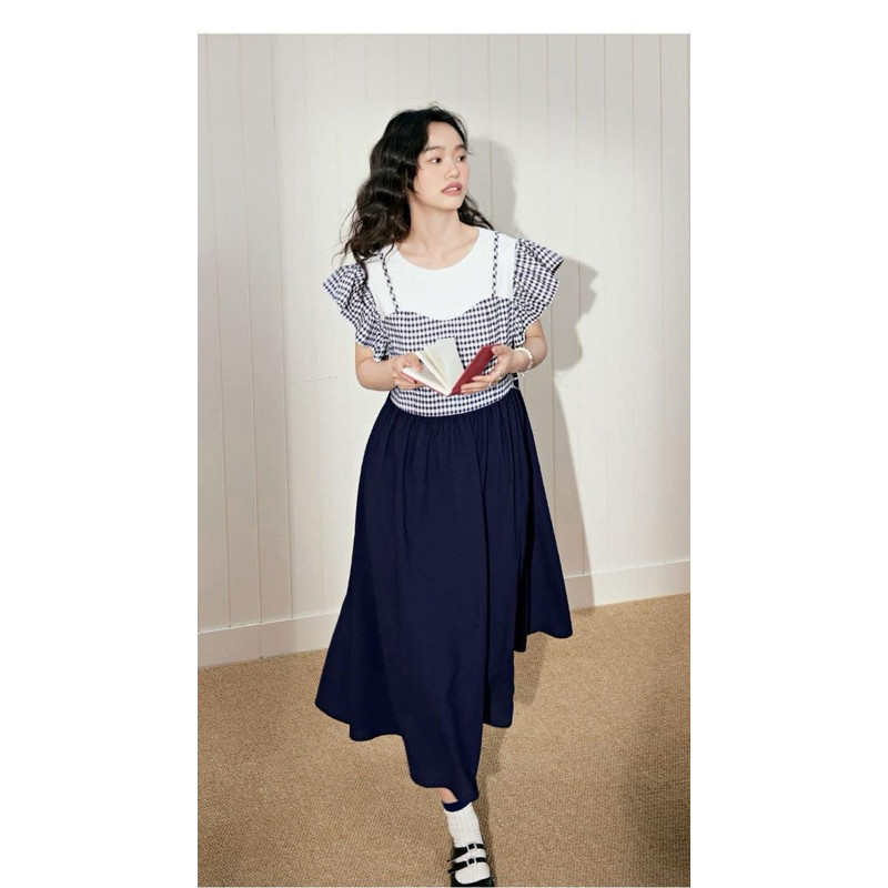 Kouse Dress ไซส ์ S ป ้ ายผ ้ าสวยช ็ อค เย ็ น ไม ่ ริ ้ วรอย ต ่ ํากว ่ า 57กก