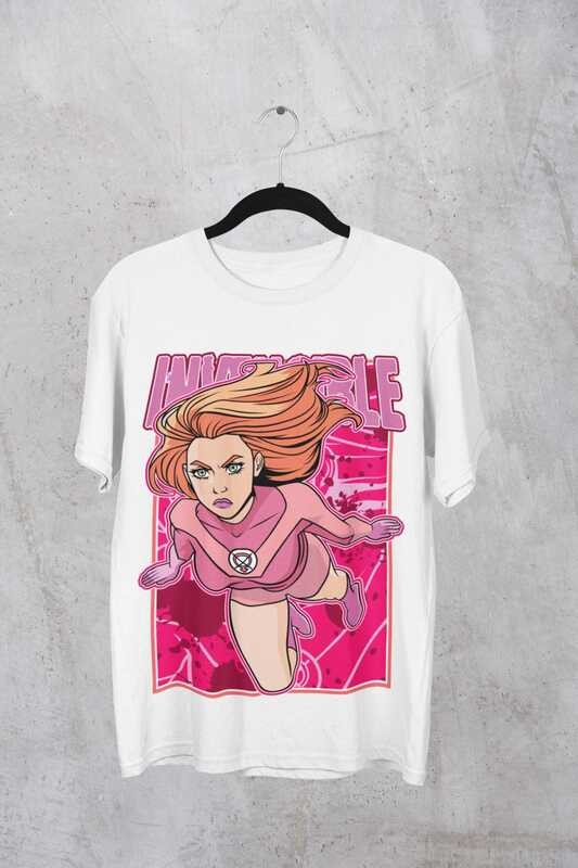 เสื้อยืด Atom Eve From Invincible, ผู้หญิงแข็งแรง Superhero Tee, เสื้อกราฟิก Unisex, ของขวัญพัดลมหนั