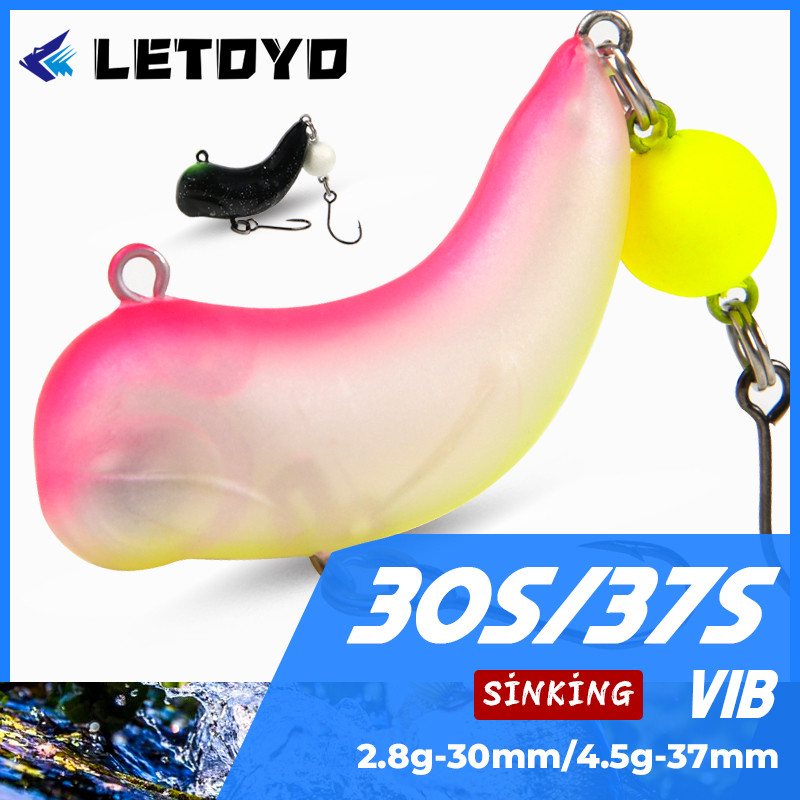 LETOYO mini VIB 2.8g, 4.5g เหยื่อนิ่งและเคลื่อนไหวยาก Z-pose สำหรับตกปลาน้ำจืด เช่น ปลาเทราท์ และปลา