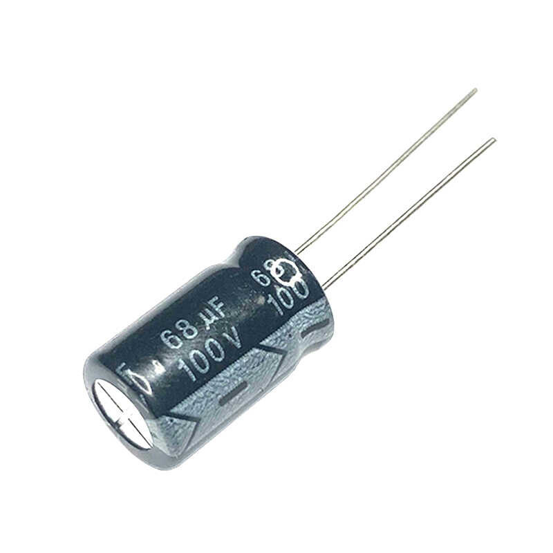 100V68uf 10X13มม. อลูมิเนียม Electrolytic Capacitors 100V 68 100Wv 68Mf 68Mfd 68Uf100v 100V68mf 68Mf