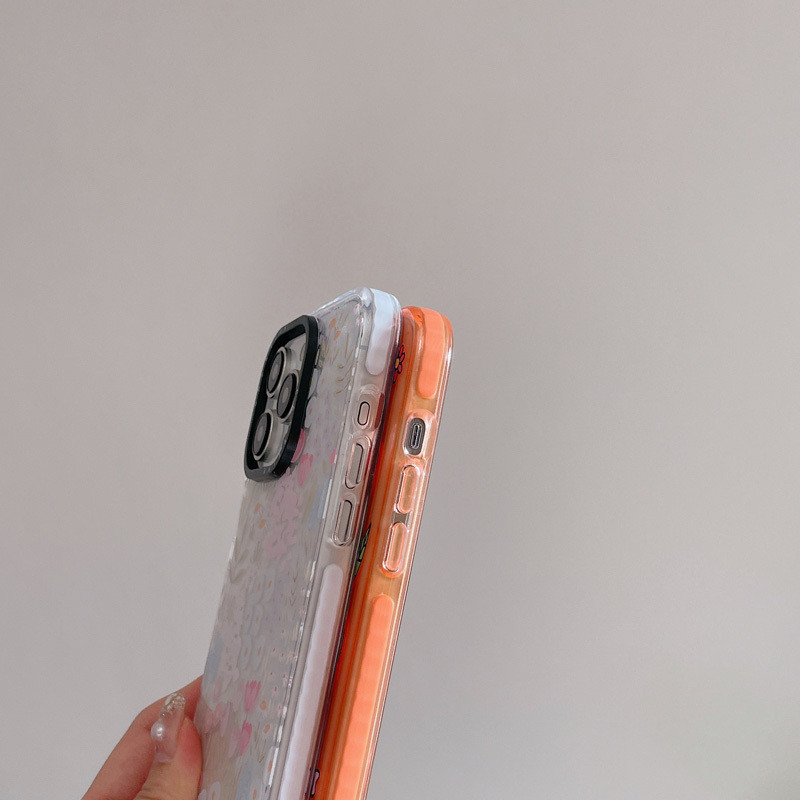 Insโบว์สติกเกอร์ซิลิโคนนุ่มสําหรับIPhone 11 14 15 Pro Max 12 13 Mini Cover X XR XS MaxกันชนSE 2022 6 7 8 Plusปลอกกันกระแทก - รูปที่ 2