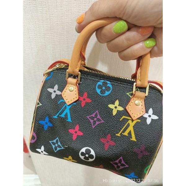 ♞Lv speedy mini6.5 multicolor used bag like new