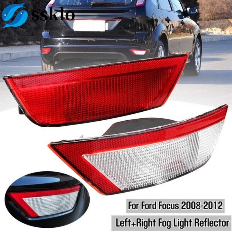 (Ssklo) ด้านหลังกันชน Reflector Light สำหรับ Ford Focus-2009, 2010, 2011, 2012,