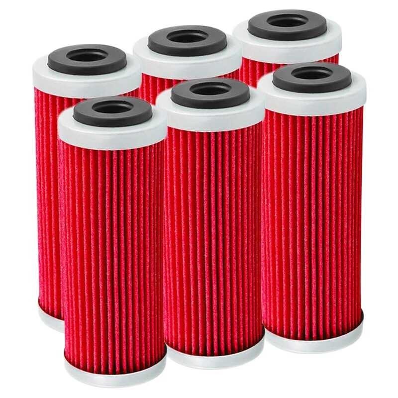 6Pcs Motorcycle Oil Filter For KTM SX SXF SXS EXC Exc-F Exc-R XCF Xcf-W XCW SMR 250 350 400 450 505 F S