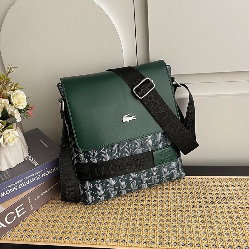 Lacoste Men 's Bag New Men 's Crossbody Bag Vertical Casual Shoulder Bag High-end Shoulder Bag Business Trip Business Brie