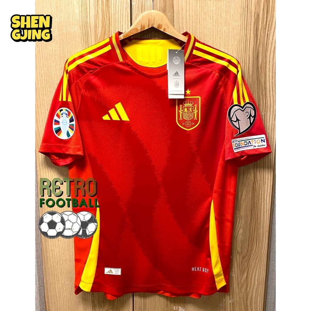 เสื้อฟุตบอลทีมชาติ สเปน Home เหย้า ยูโร 2024 [ PLAYER ] เกรดนักเตะ เสื้อเปล่าพร้อมอาร์มยูโร กล้ารับประกันคุณถาพสินค้า