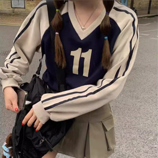 Solovely เสื้อสเวตเตอร์ ผู้หญิง สไตล์เกาหลี แขนยาว พิมพ์ลาย …