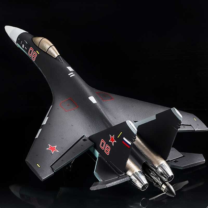 SU-35 Upgraded QF009 Fighter Brushless Version 375mm Wingspan 2.4GHz 4CH 3D/6D Switchable 6-Axis Gy