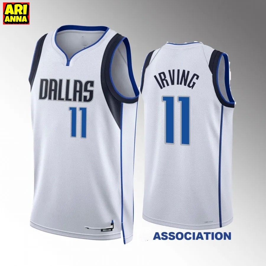 Dallas Mavericks 11 Kyrie Irving Jersey Association Edition White Swingman
