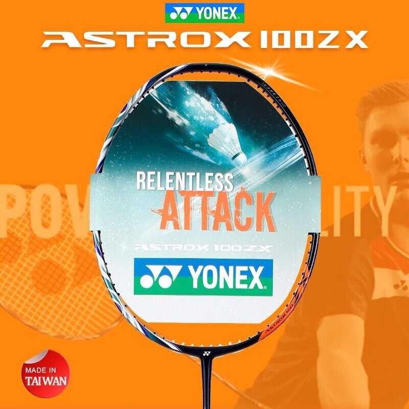 Astrox Yonex 100zz 100zx ไม้แบดมินตันคาร์บอนแบบเต็มพร้อมสายและ