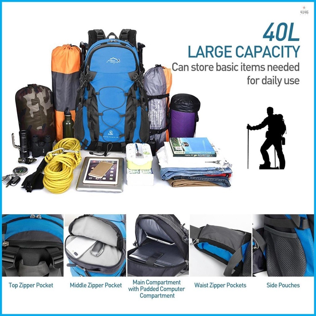 OUTDOOR INOXTO 40L Trekking Backpack Mountaineering Bag Two Shoulder Bag Camping Hiking Outdoor Tra