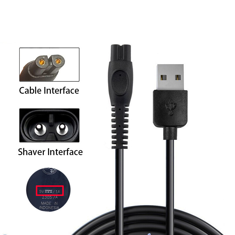 5v สายไฟ USB สําหรับเครื่องโกนหนวด MG7900 MG9520/50 QP1424 QP2724 QP2834/70 S1115 S5885 S7886 BRL176