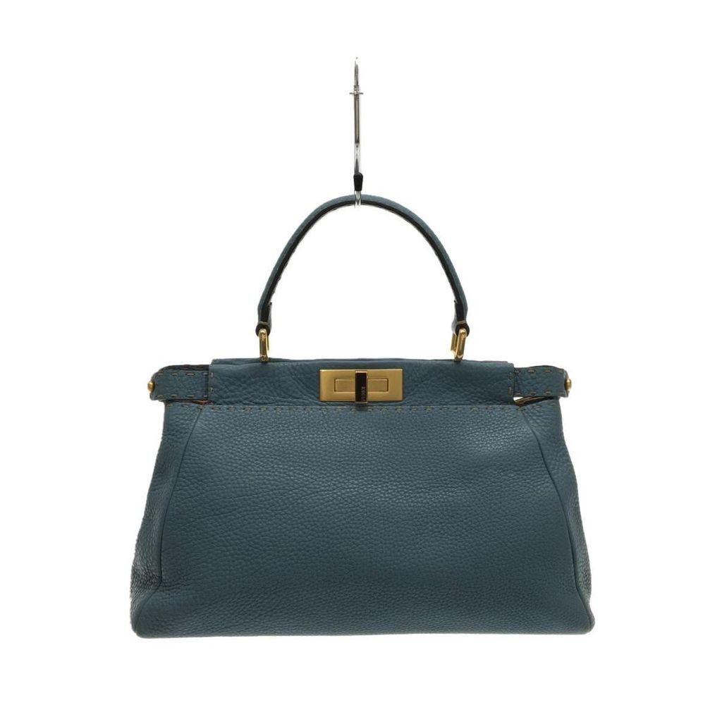 FENDI SELLERIA PEEKABOO CELERIA LEATHER BLUE SOLID Direct from Japan Secondhand