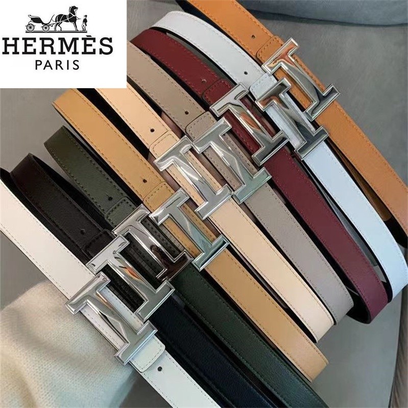 ในสต็อก 100% Original 2023Hermes เข็มขัดผู้หญิงวัวเข็มขัดหนังแท้คุณภาพสูงแฟชั่นใหม่หรูหราสายคล้องผู้