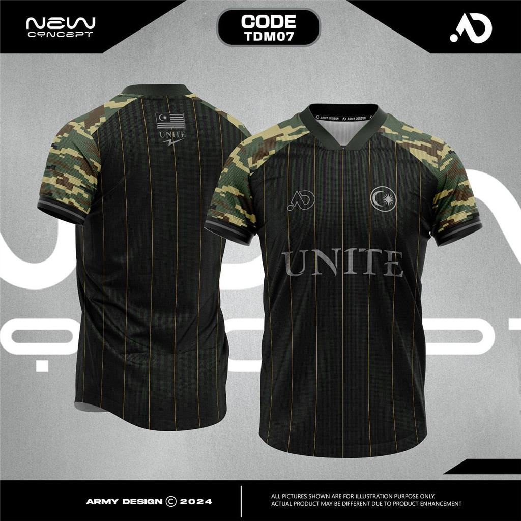 ใหม่ CONCEPT UNITE ALL COLOR SERIES 3D V NECK TSHIRT-FREE CUSTOM NAME