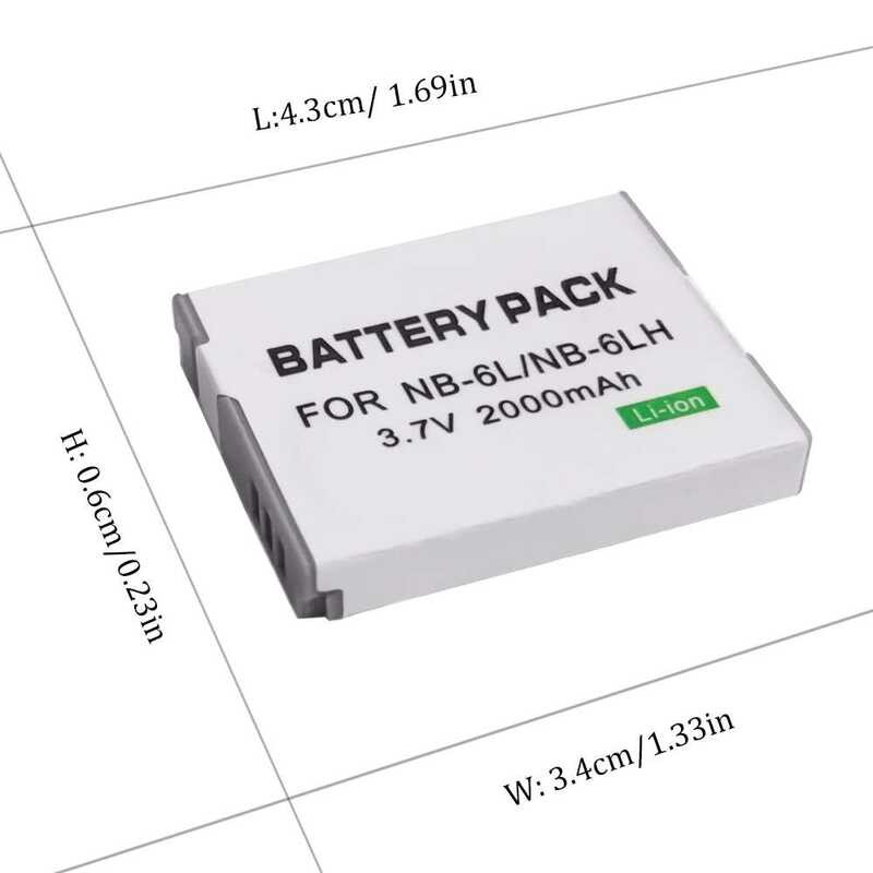 ❤️ แบตเตอรี่ Nb-6Lh Nb-6L สำหรับ Canon S200 Sx170 Sd1300คือ Sd3500คือ Sd770คือ Sx610 HS IXUS 33