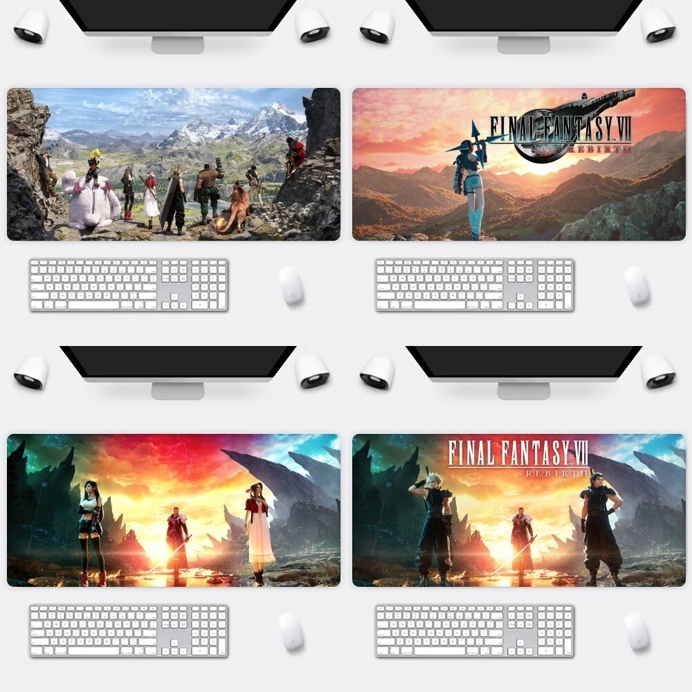 เกม Final F-Fantasy VII Rebirth B Mousepad Office เมาส์ขนาดเล็กขนาดใหญ่ PC เกมคอมพิวเตอร์คีย์บอร์ดยาง Anti-Slip Mice Mat