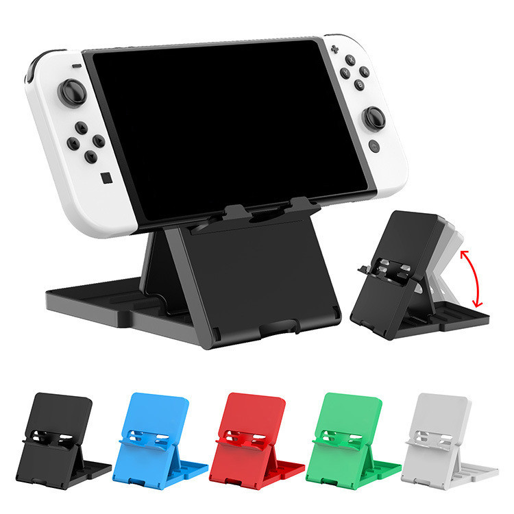 แบบพกพาปรับเกมคอนโซลสําหรับ Nintendo Switch NS NSL Oled Lite Anti-slip พับขาตั ้ งผู ้ ถืออุปกรณ ์ เสริมเกม