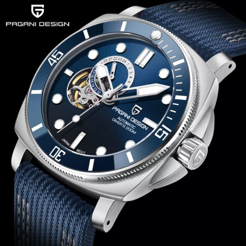 ♞,♘NEW Pagani Design 1736 Automatic Mechanical NH39 watch with sapphire glass/ceramic bezel