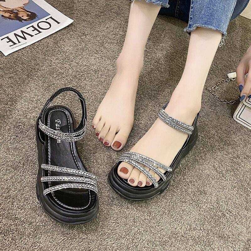 ❤ Lava.Lara รองเท้าแตะสําหรับผู้หญิงรองเท้าแตะขนมปังสไ