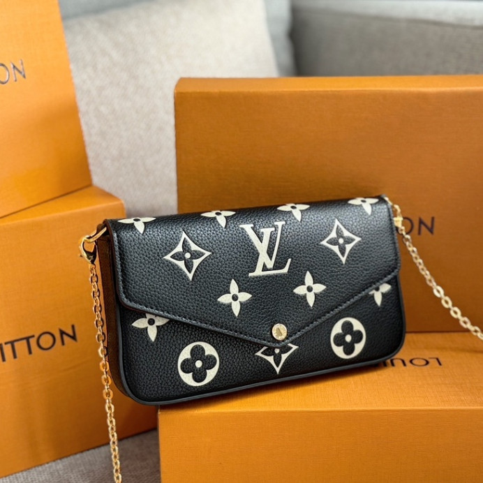 ♞,♘,♙Louis Vuitton LV Louis Vuitton Mini POCHETTE ACCESSOIRES Classic Ladies ' Bag/กระเป ๋ าถือ/กระ