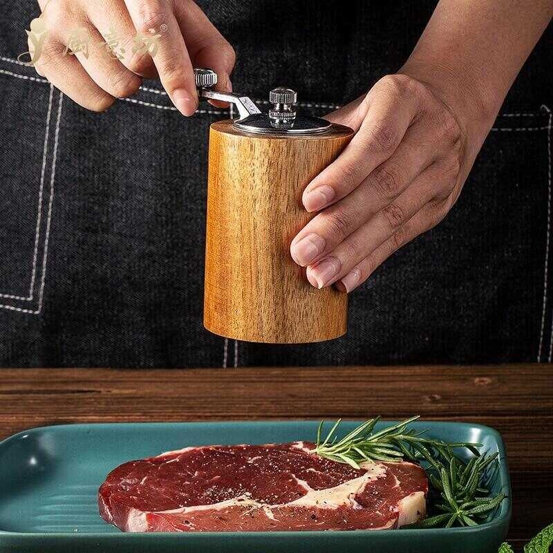 Hand Pepper Grinder Kitchen Manual Solid Wood Ceramic Core Pepper Mill Household Salt And Pepper G