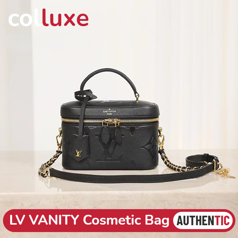 ♞,♘ของแท้หลุยส์วิตตอง Louis Vuitton LV VANITY Cosmetic Bag กระเป๋าเครื่องสำอาง สีดำ