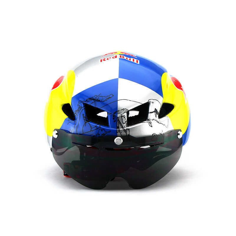 ❤ 3Pcs Goggles Bicycle Pneumatic Road Mountain Bike Red Bull Riding Equipment MTB Cycling Helmet