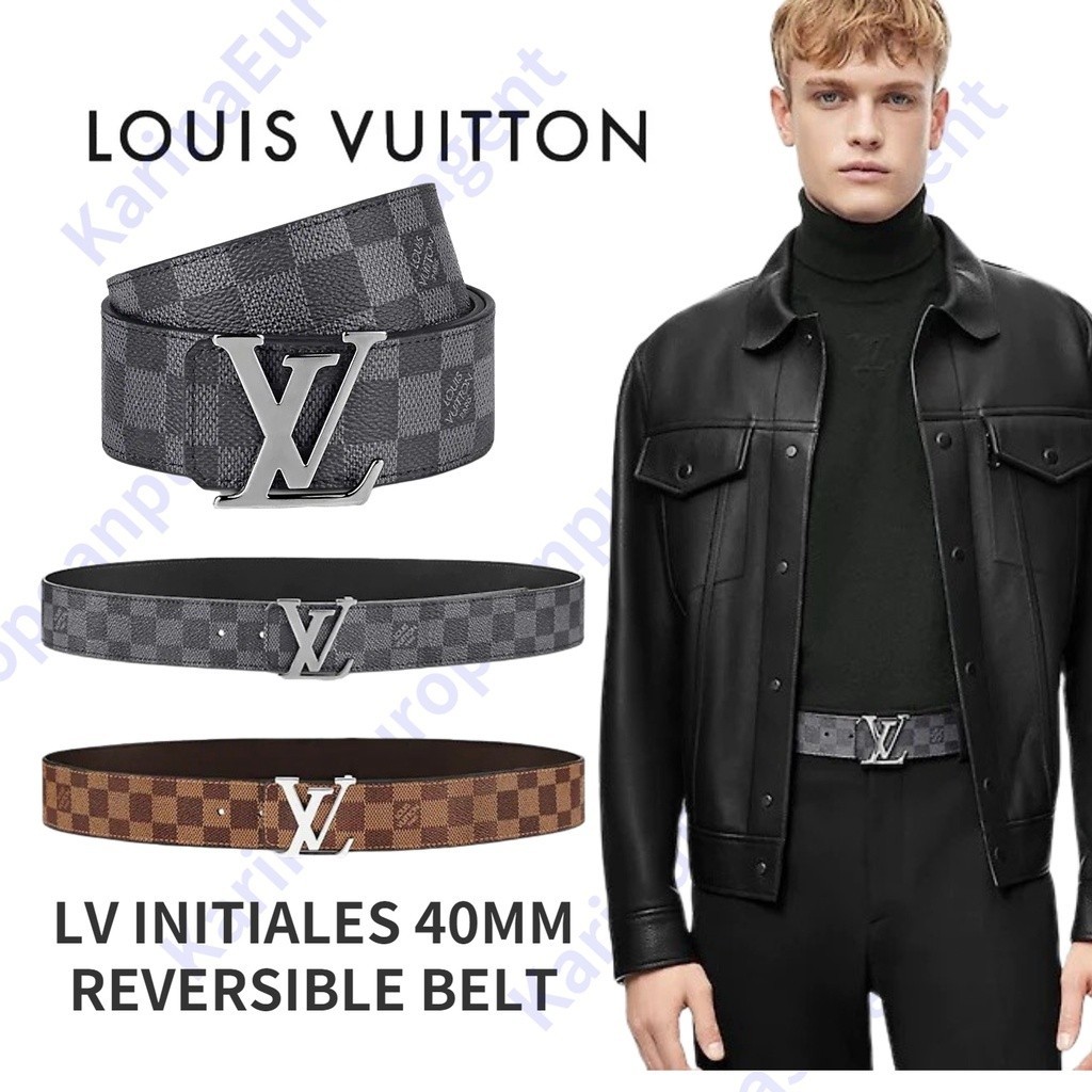 ♞,♘,♙LV INITIALES 40mm Reversible Belt by Louis Vuitton France